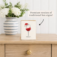 Santa Wine Block Sign