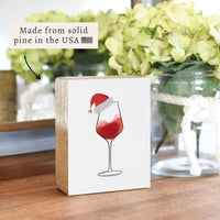 Santa Wine Block Sign