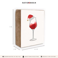 Santa Wine Block Sign