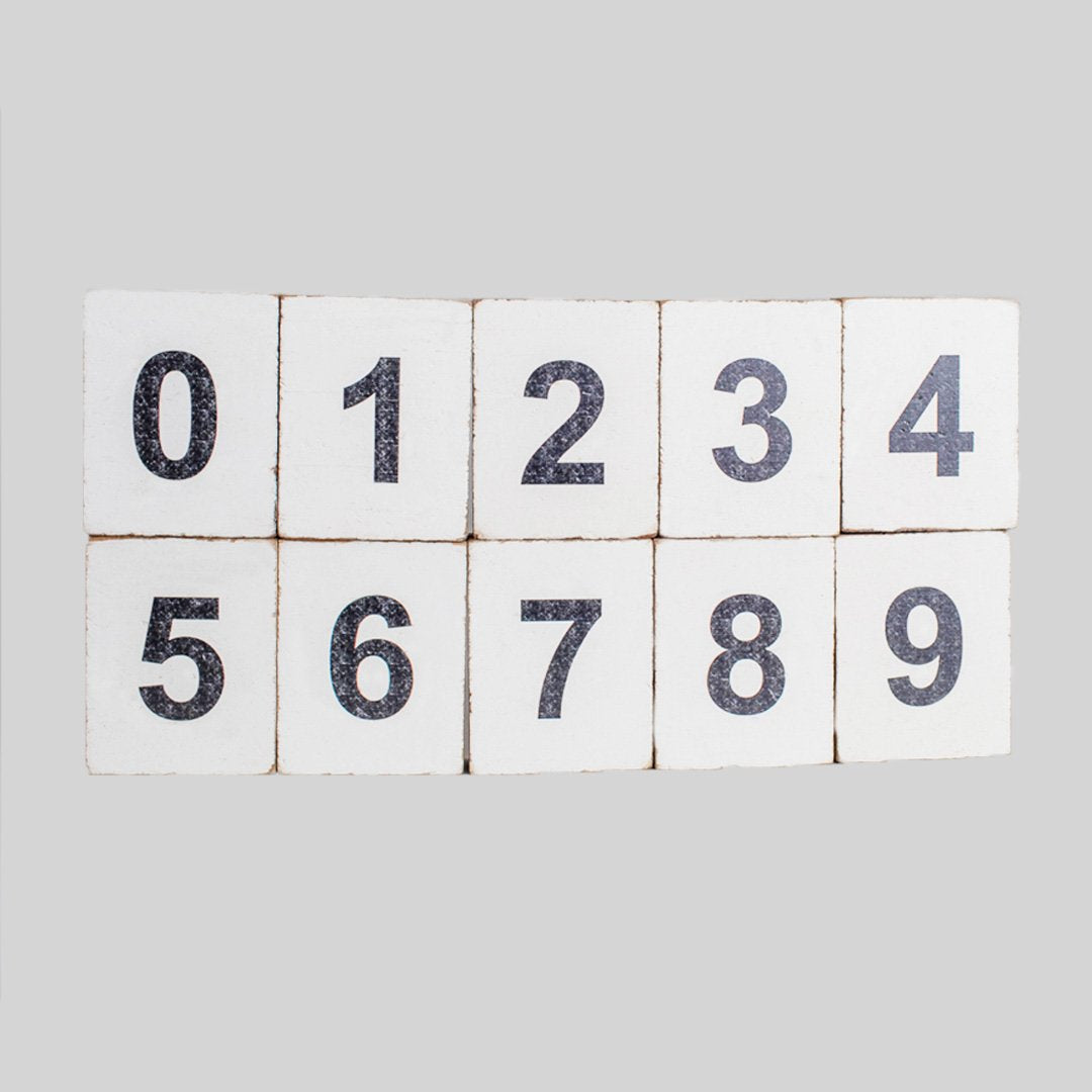 Letter Block Number - Black