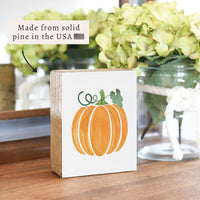Pumpkin Block Sign