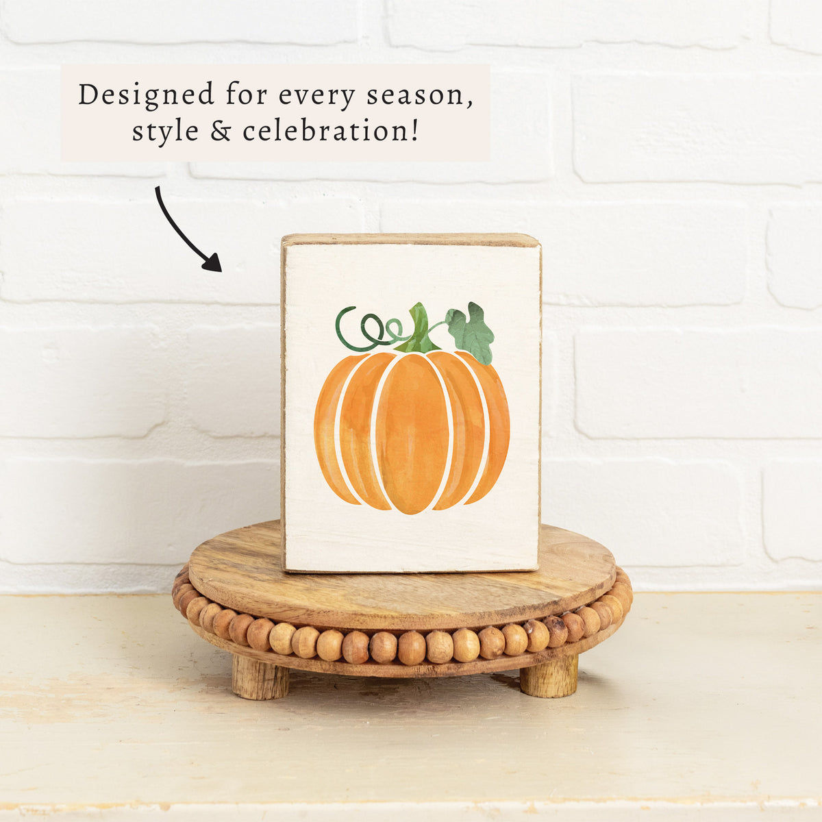 Pumpkin Block Sign