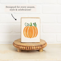 Pumpkin Block Sign