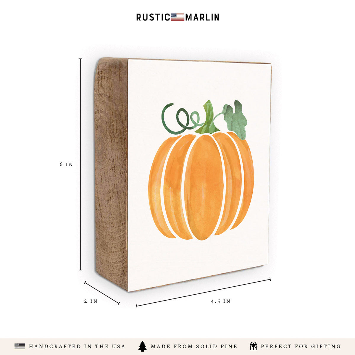 Pumpkin Block Sign