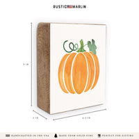 Pumpkin Block Sign