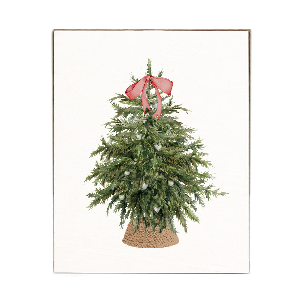 Christmas Tree Block Sign
