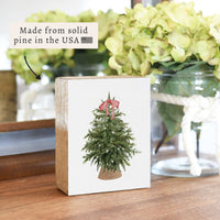 Christmas Tree Block Sign