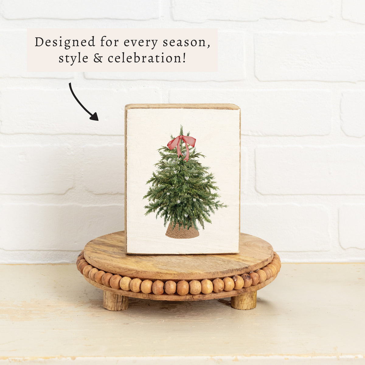 Christmas Tree Block Sign