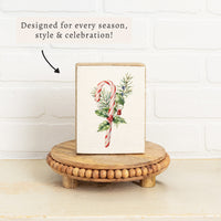Candy Cane Block Sign