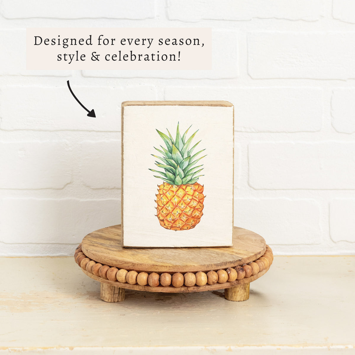 Pineapple Block Sign