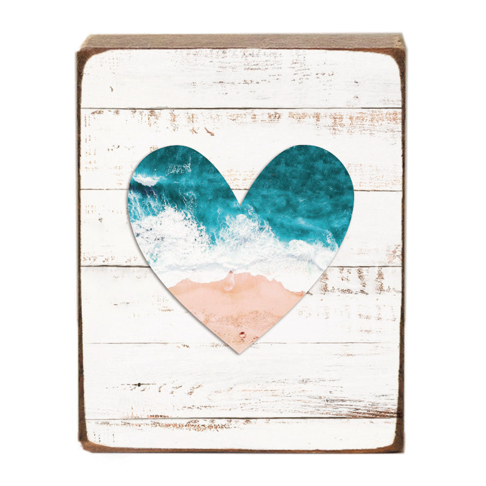 Seascape Heart Block Sign