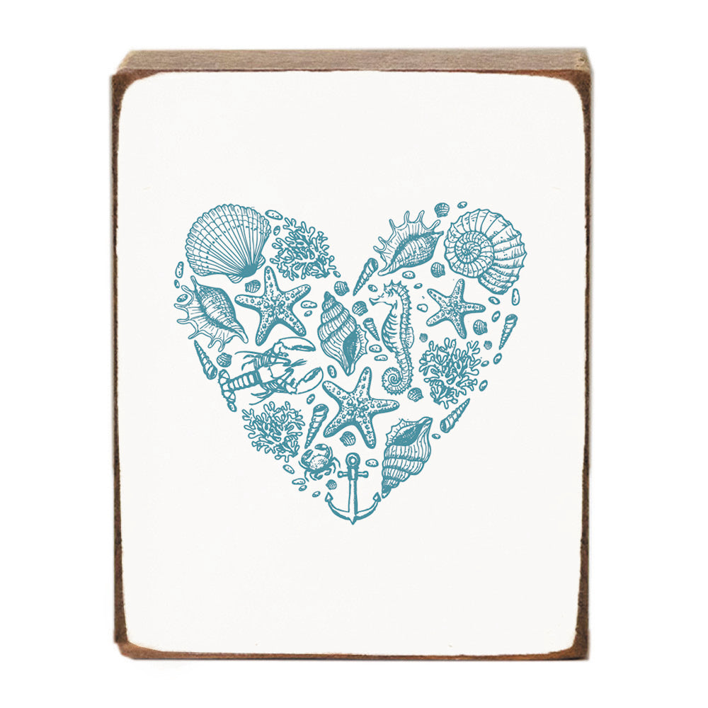 Coastal Heart Block Sign