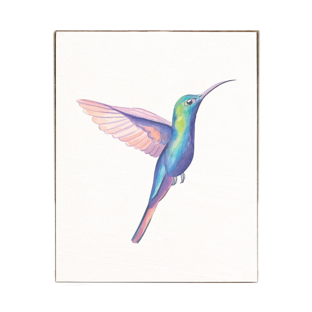 Hummingbird Block Sign