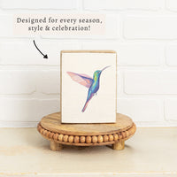 Hummingbird Block Sign