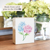 Pastel Hydrangea Block Sign