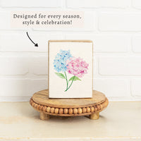 Pastel Hydrangea Block Sign
