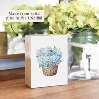 Hydrangea Basket Block Sign