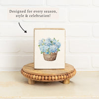 Hydrangea Basket Block Sign