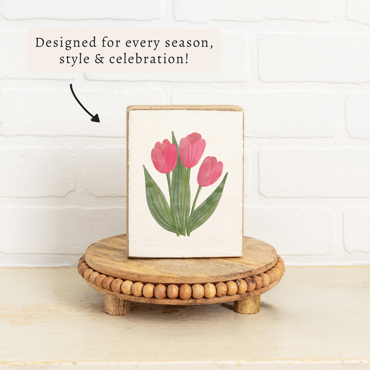 Tulips Block Sign