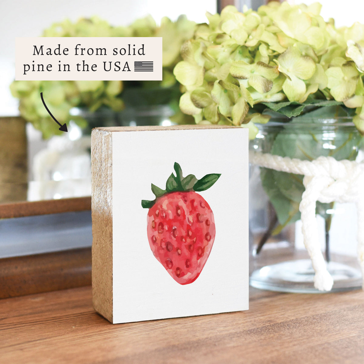 Strawberry Block Sign