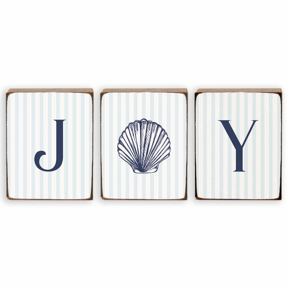 Joy Clam Shell Decorative Block Bundle