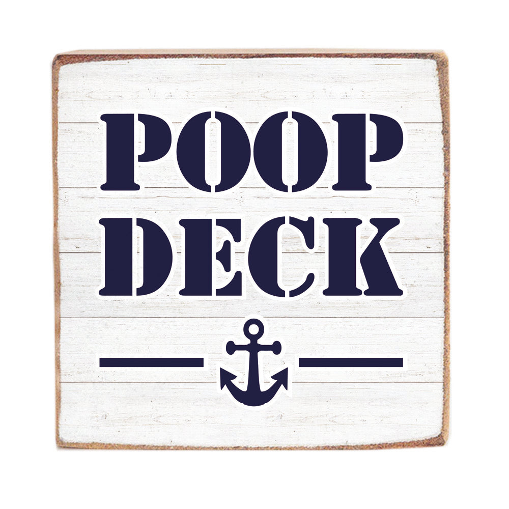 Poop Deck Block Sign