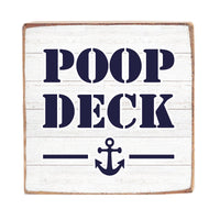 Poop Deck Block Sign