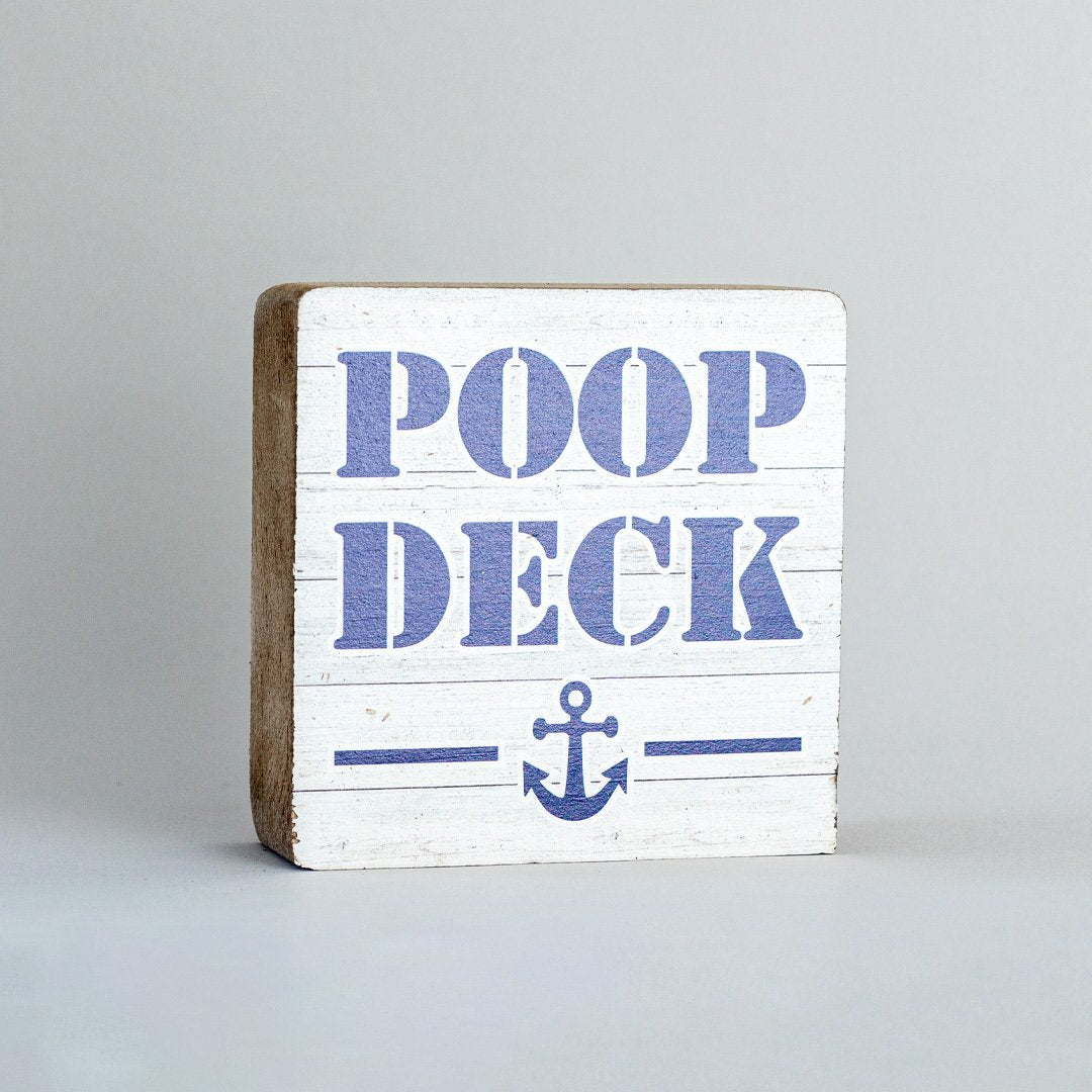 Poop Deck Block Sign