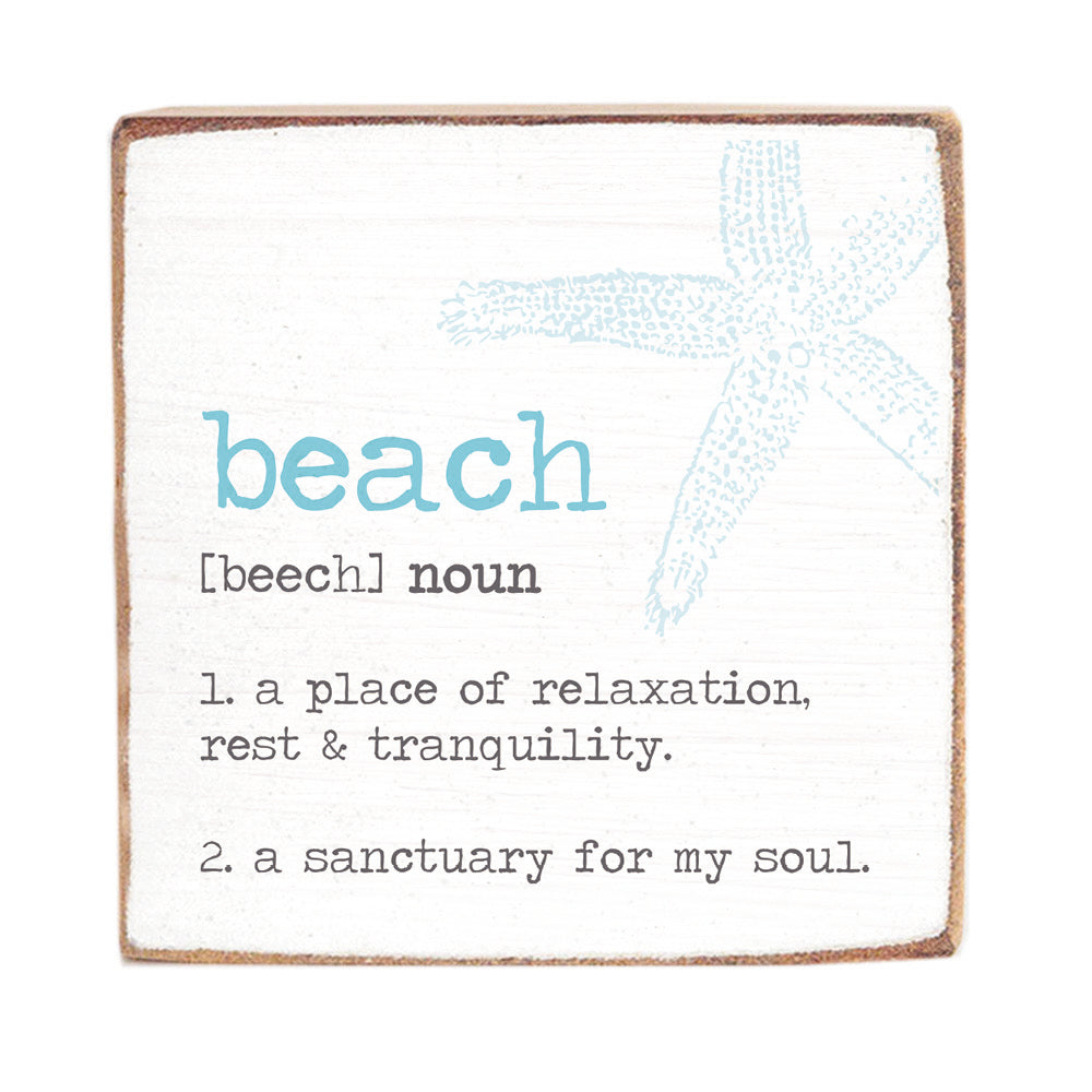 Beach Definition Block Sign