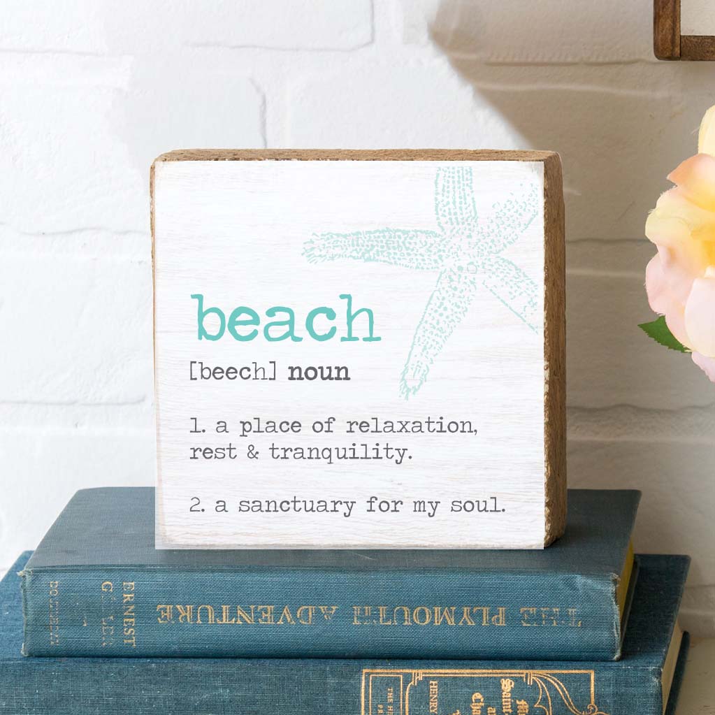 Beach Definition Block Sign