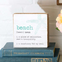 Beach Definition Block Sign