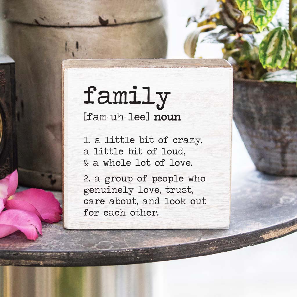 Family Definition Block Sign