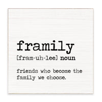 Framily Definition Block Sign