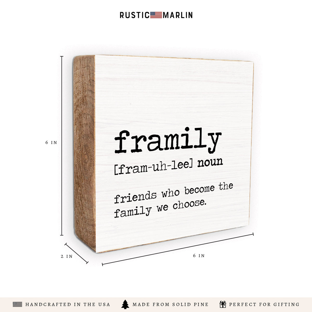 Framily Definition Block Sign