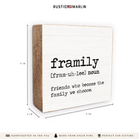 Framily Definition Block Sign