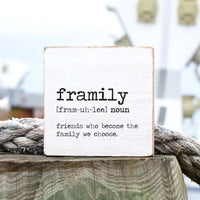 Framily Definition Block Sign