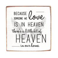 Heaven In Our Home Square Block Sign