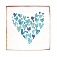 Watercolor Heart Block Sign