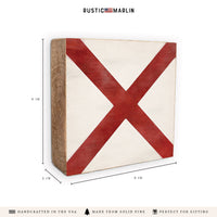Nautical Flag Letter Block