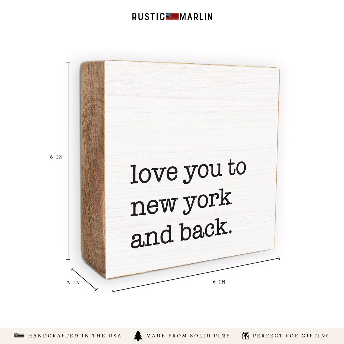 Love You To New York Block Sign