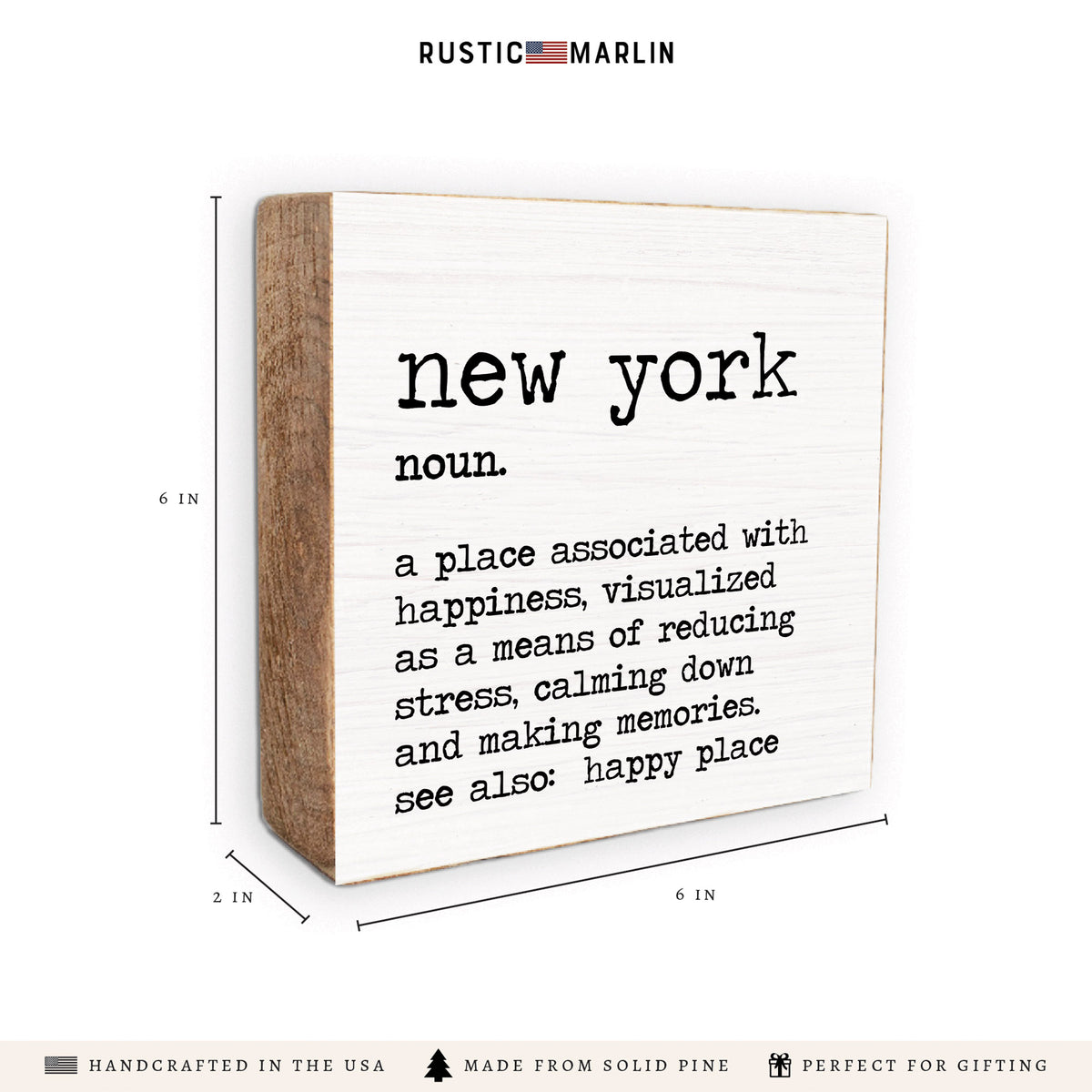 New York Definition Block Sign