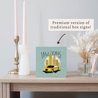 New York City Taxi Block Sign