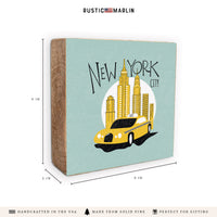 New York City Taxi Block Sign