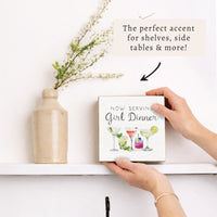 Now Serving Girl Dinner Block Sign