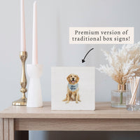 New York Baseball Dog Wooden Block