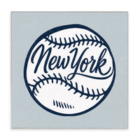 New York Baseball Ball Wooden Block