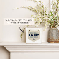 Baseball Home Sweet Blue Block Sign