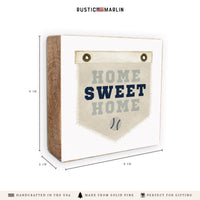 Baseball Home Sweet Blue Block Sign