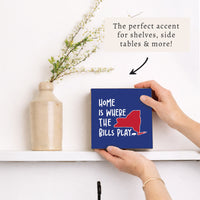 Home Is Where Bills Play New York Block Sign | Wood Decor