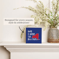 Home Is Where Bills Play New York Block Sign | Wood Decor